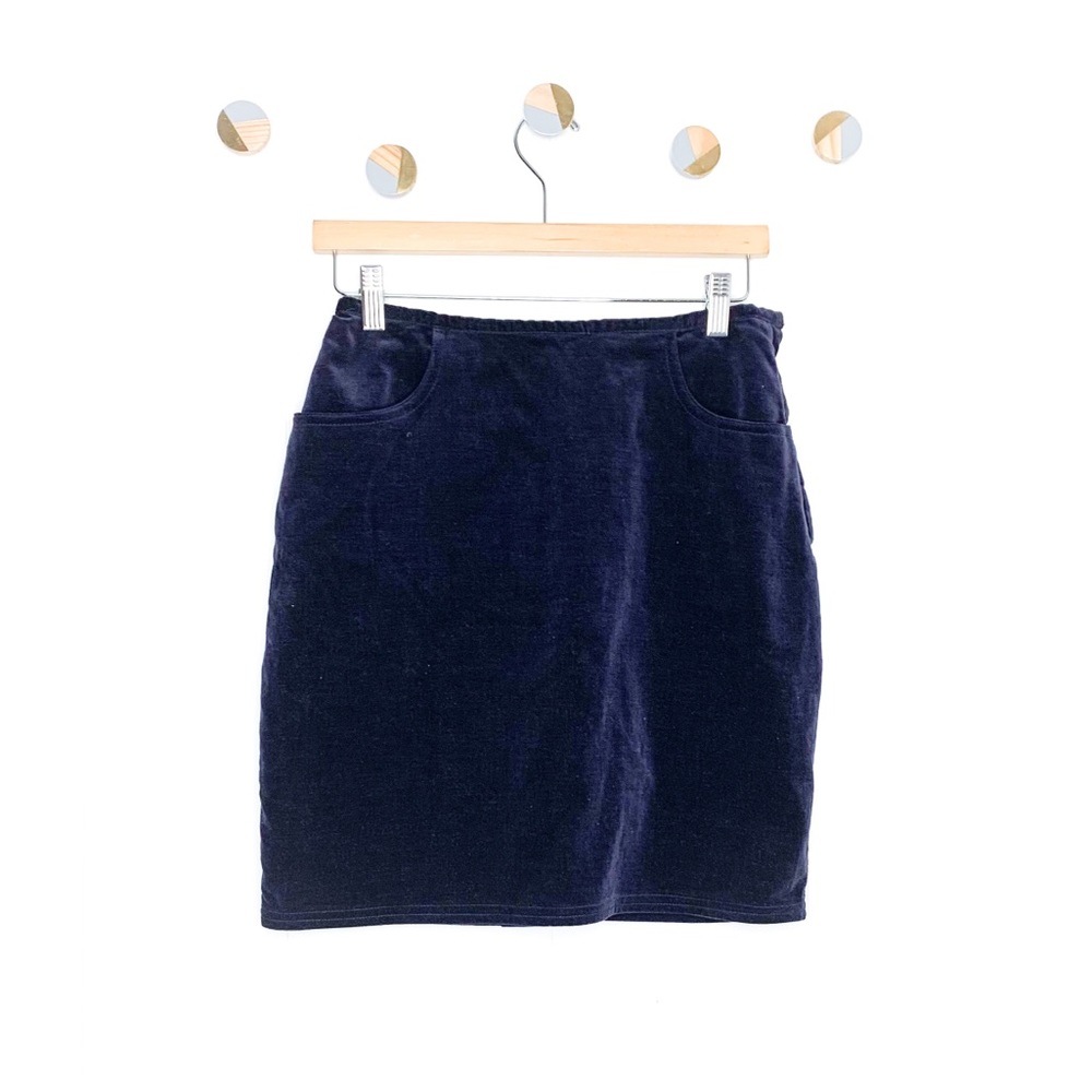 Armani Jeans Blue Velvet Skirt